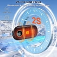 thumbnail image 2 of Biwat Hand Warmers Rechargeable 2 Pack Dual-Side Heating Electric Hand Warmer, 20Hrs Safe Heat, LED Display, Fast Heat, 4 Levels, Portable Lanyard, Gifts for Men, Women, Christmas, Hunting Gear, Ca, 2 of 4