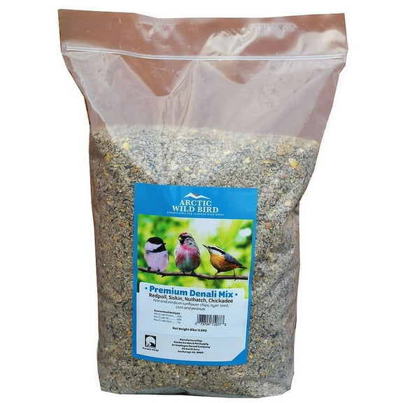 Arctic Wild Bird Premium Denali Mix Bird Seed 8lb with Nyjer Seed and Peanut Dices