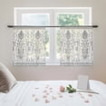 thumbnail image 4 of Floral Vine Sheer Curtains for Living Room Bedroom, Vintage French Country Beige Silver Gray Symmetrical Light Filtering Sheer Curtain Rod Pocket Voile Window Treaments Drapes, 52 x 45 Inches, 4 of 9