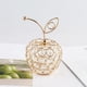 thumbnail image 3 of Figura de fruta de cristal, figurita coleccionable de metal hecha a mano para fiestas de hotel u oficina manzanas, 3 of 7