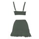 thumbnail image 3 of Traje de baño de dos piezas Tankini para mujer, estilo conservador de primavera, con falda de color liso y abertura en la parte delantera, tankinis para mujer, trajes de baño de dos piezas para mujer,, 3 of 6