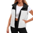thumbnail image 2 of IMENGL Plus size down cotton vest, White 4XL, Size M-5XL, 2 of 6