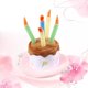 thumbnail image 2 of Disfraz de mascota ajustable, maquillaje para mascotas, vela decorativa, sombrero para perro, gato, cumpleaños de animales (rosa, tamaño: S), 2 of 3