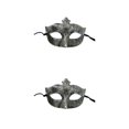 thumbnail image 4 of Jumpingount Accesorios para envolver la mitad de la cara Máscara antigua noble Mascarada Fiesta Baile Decoraciones de cumpleaños Halloween antiguo dorado plata antigua 2piezas Jumpingount CBP372939, 4 of 6