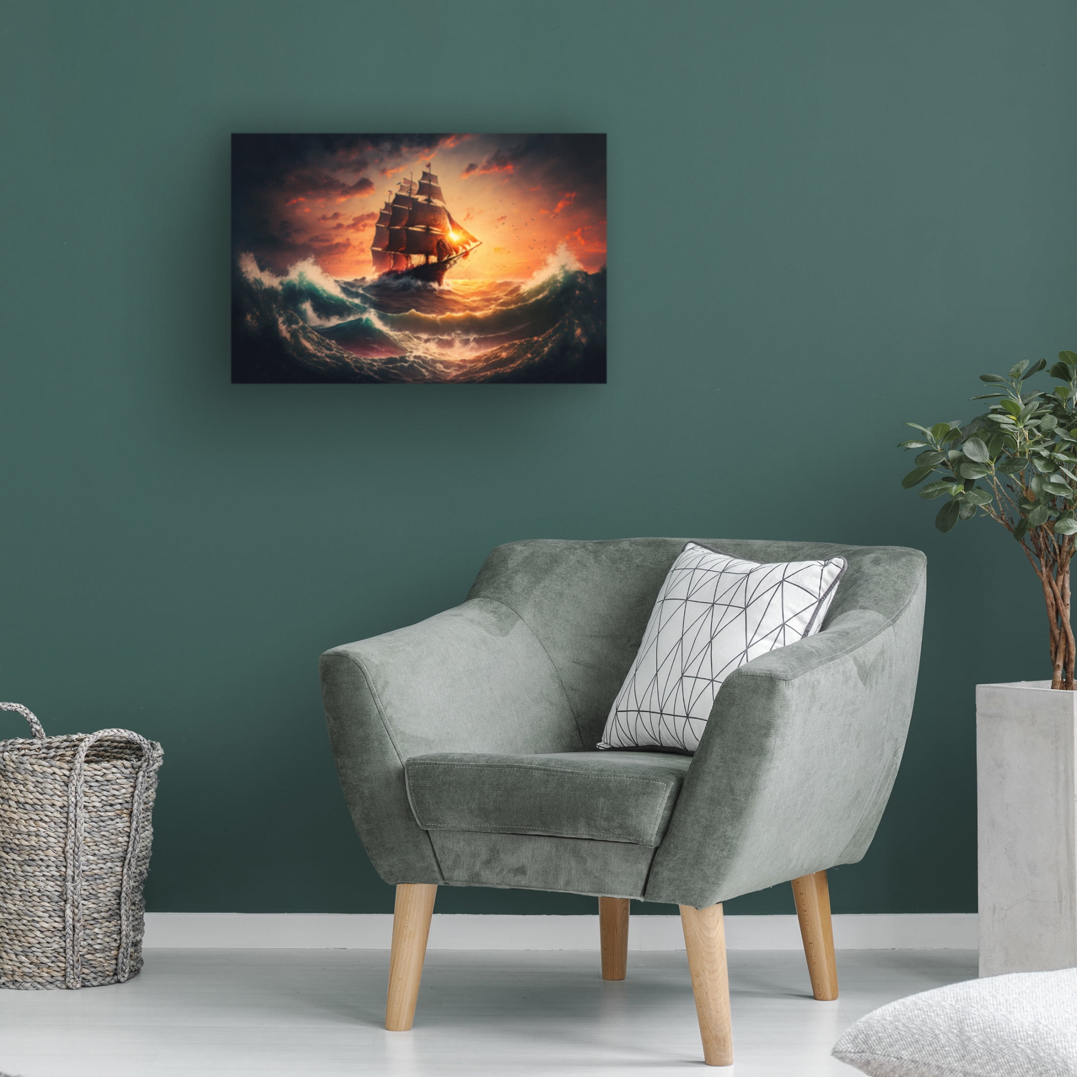 Canvas Wall Art - Ray Heere 'The Flying Dutchman 11' Wall Art for Living Room, Bedroom, or Office Décor by Trademark Fine Art - 47 x 30 Inches