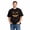 Black-81, variant on Men's Cotton T-Shirt, Wake Up Rabbit Shadow Dark Graphic Crew Neck Short Sleeve Tee for Casual Wear
