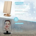 thumbnail image 3 of Makeup Mirror Vanity Mirror with Lights, Tri-Fold Mirror with Lights with 21 LED Lights, Touch Screen and 3X/2X/1X Magnification, Two Power Supply Modes Make Up Mirror,Travel Mirror, 3 of 8