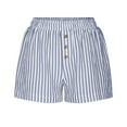 thumbnail image 4 of OSFVNOXV Girls Basketball Shorts Summer Casual Striped Sleepwear Bottom High Waisted Button Up Wide Leg Athletic Shorts Mothers Birthday Gifts, 4 of 7