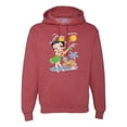 thumbnail image 1 of Wild Bobby, Betty Boop Island Girl Paradise Betty Boop Unisex Hoodie Sweatshirt, Vintage Heather Red, X-Large, 1 of 5