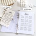 thumbnail image 3 of A5 A6 6-Hole Calendar Plastic Board For Loose-Leaf Notebook Planner Binder 2025, 3 of 7