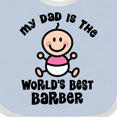 thumbnail image 4 of Inktastic My Daddy Worlds Best Barber Girls Baby Bib, 4 of 4