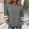 thumbnail image 2 of WTXUE Long Sleeve Shirts for Women Color Block Comfy Crewneck T Shirt Basic Tees Loose Casual Blouses Oversized Tunic Tops Patchwork Blouse Fall Outfits 2026 Trendy Spring Clothes Grey Xxl, 2 of 4