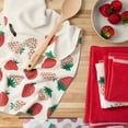 thumbnail image 3 of Sur La Table Kitchen Essentials  Quirky Strawberries Fruit Kitchen Towel 4-Pack Set - 16"x28" Pink, 3 of 5