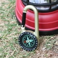 thumbnail image 5 of Survival Mini Compass Keychain Zinc Alloy Small Pocket Compass Carabiner Buckle Outdoor Accessory for Camping Hiking Backpacking -Golden, 5 of 8