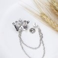 thumbnail image 3 of Kiplyki Banquet Suit Chain Pin Badge High-End Men's Crown Brooch Men's Gift, 3 of 5