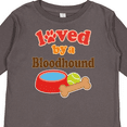 thumbnail image 4 of Inktastic Bloodhound Loved By A (Dog Breed) Boys or Girls Long Sleeve Toddler T-Shirt, 4 of 5