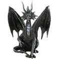 thumbnail image 5 of Ebros Ruth Thompson Metallic Grey Checkmate Dragon with Horns Statue 9" Tall, 5 of 5