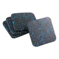thumbnail image 3 of DYNWAVECA 4 Pieces Treadmill Mat Pads Silent Foot Pad for Exercise Bike Rowing Machine Black Blue, 3 of 10