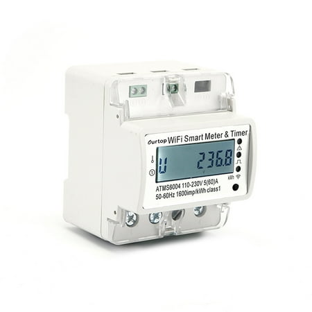 

Walmeck WiFi Intelligent 4P Electricity Power Meter DIN-rail Mounting Multi-energy Current Monitor Mobilephone APP Remotely Control Device