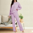 thumbnail image 2 of Aoiroe Lounge Sets For Women Winter Pajamas Warm Pajamas For Women Womens Pajamas Set Fluffy Pajamas For Women Cozy Lounge Set Fashion Clothing Purple M, 2 of 4
