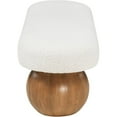 thumbnail image 4 of Meridian Furniture Bowies Boucle Fabric Bench, Cream, 4 of 15
