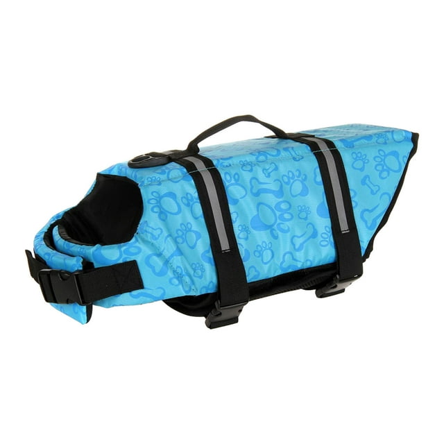 Pet Life Jacket, Reflective Strip Breathable Mesh Dog Lifesaver Pet Life Preserver for Beach for Boating Yellow,Blue