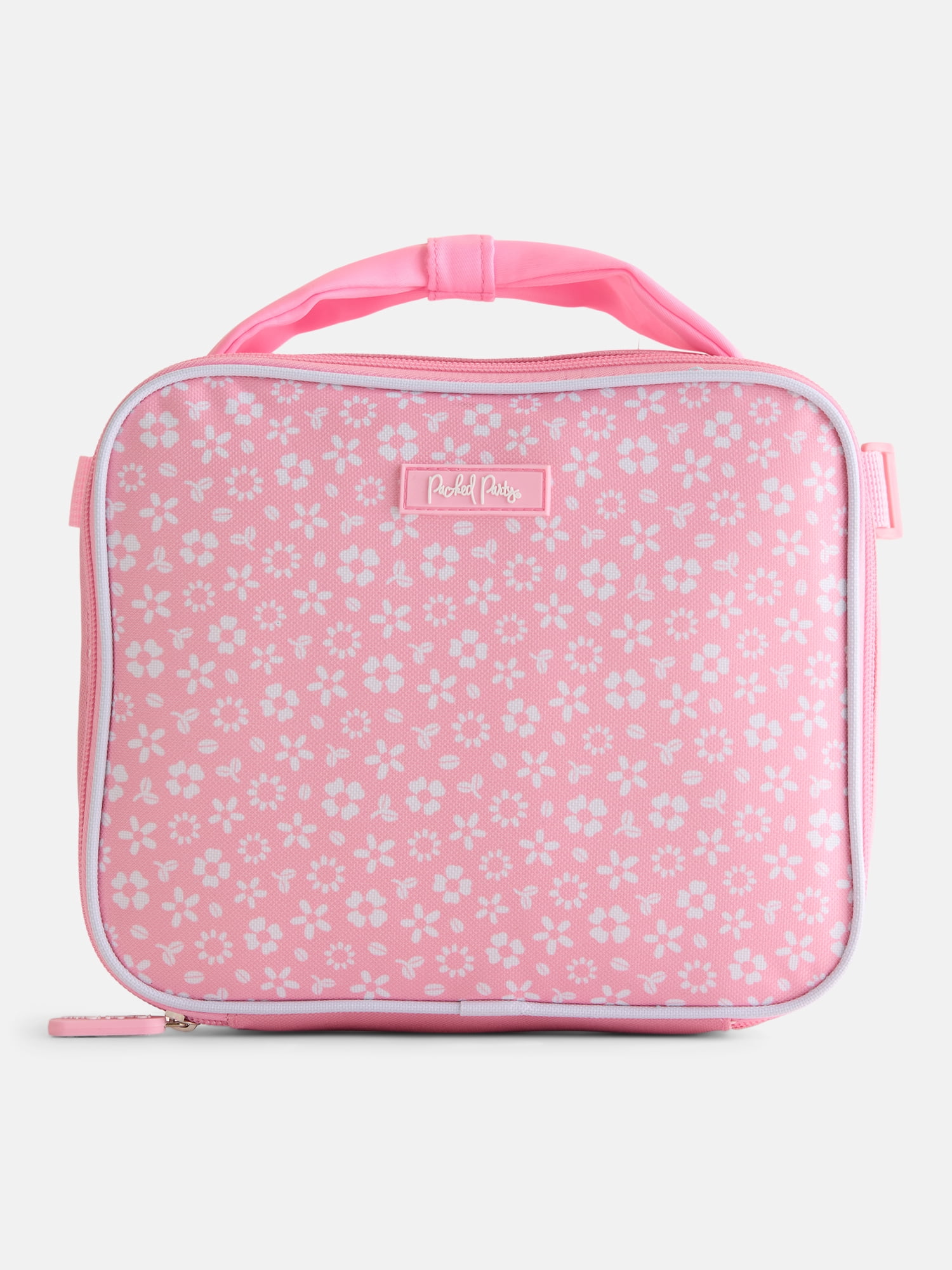 Packed Party Girls Floral Clear Backpack and Lunch Box Set, Pink