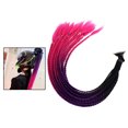 thumbnail image 3 of Casco gradientes casco casco cabello para motocicleta casco de pelo 55cm Rosa rojo Sunnimix Pelo de la peluca de cola de caballo, 3 of 8