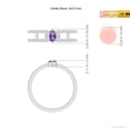 thumbnail image 4 of ANGARA Natural 0.13 Ct. Amethyst with Diamond Classic Stackable Ring in 14K White Gold for Women (Ring Size: 12), 4 of 9