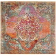 thumbnail image 2 of SAFAVIEH Crystal Dean Oriental Area Rug, Orange/Light Blue, 7' x 7' Square, 2 of 8
