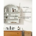 thumbnail image 5 of EYYTHUNG Arched Cabinet Wall Mounted, Bathroom Medicine Cabinets, Floating Storage Cabinet with Acrylic Door and Open Shelf, White, 5 of 7