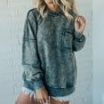 thumbnail image 4 of Gkeoshab Sweatshirt Women's Washed Cotton Oversized Crewneck Sweatshirt, Ultra-Soft Vintage Pullover with Dropped Shoulders for a Relaxed and Cozy Loungewear Essential. Grey XL, 4 of 9
