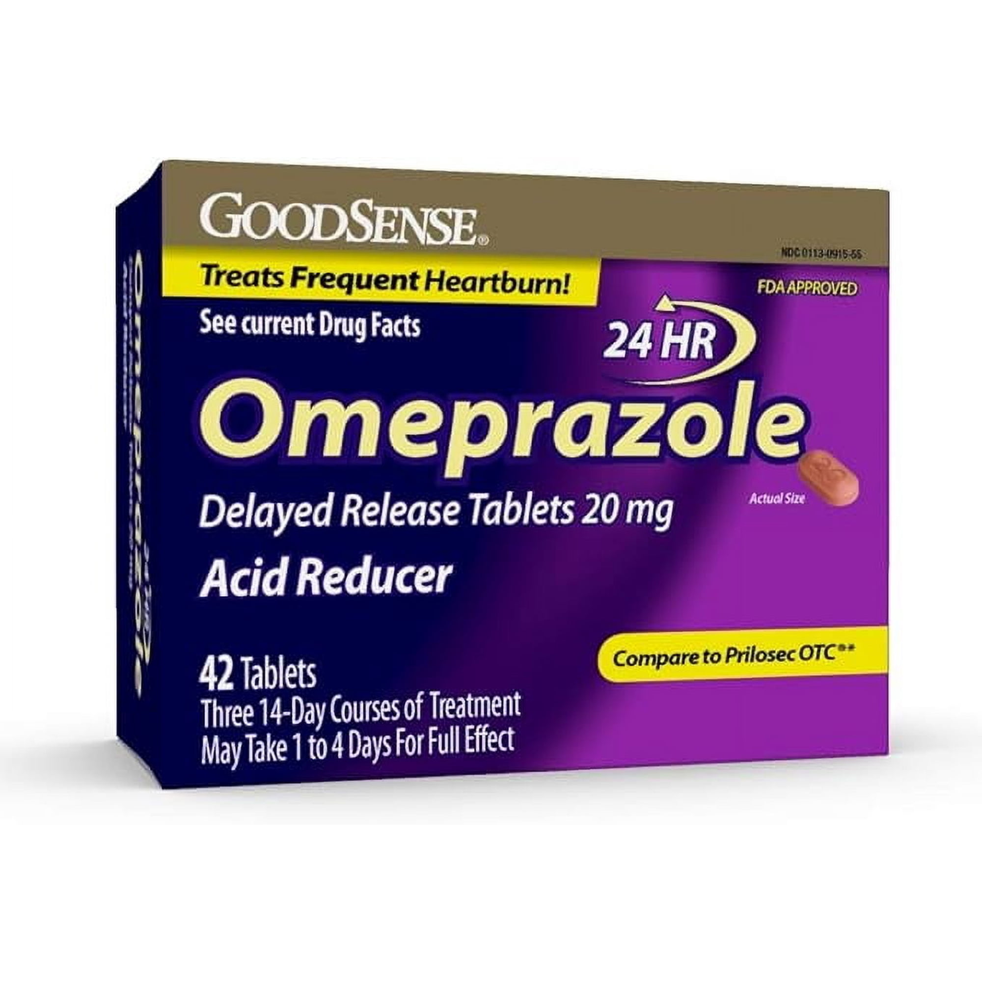 GoodSense Omeprazole Delayed Release, Acid Reducer Tablets 20 mg 42 ea