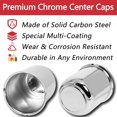 thumbnail image 3 of 3.19" Push Through Wheel Center Caps for Trailer Truck RV Wheel Rims, Chrome Silver Trailer Wheel Hub Center Caps Fit 3.19inch Center Bore,, 3 of 9