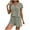 Army Green, variant on Admvng Two Piece Sets for Women Solid Color V-neck Short Sleeve and Tight Shorts with Pockets Set S-XL