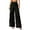 bb-Black585, variant on Women's Wrap Tie Wide Leg Trousers High Rise Draped Overlay Dress Pants