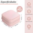 thumbnail image 3 of 12PZAS Mini Joyero Organizador con Espejos, Alajero Joyeria para Mujer de PU, 3 Capas Joyero de Viaje para Anillos Pendientes Collares Regalo Pulseras y Relojes (Rosa), 3 of 7