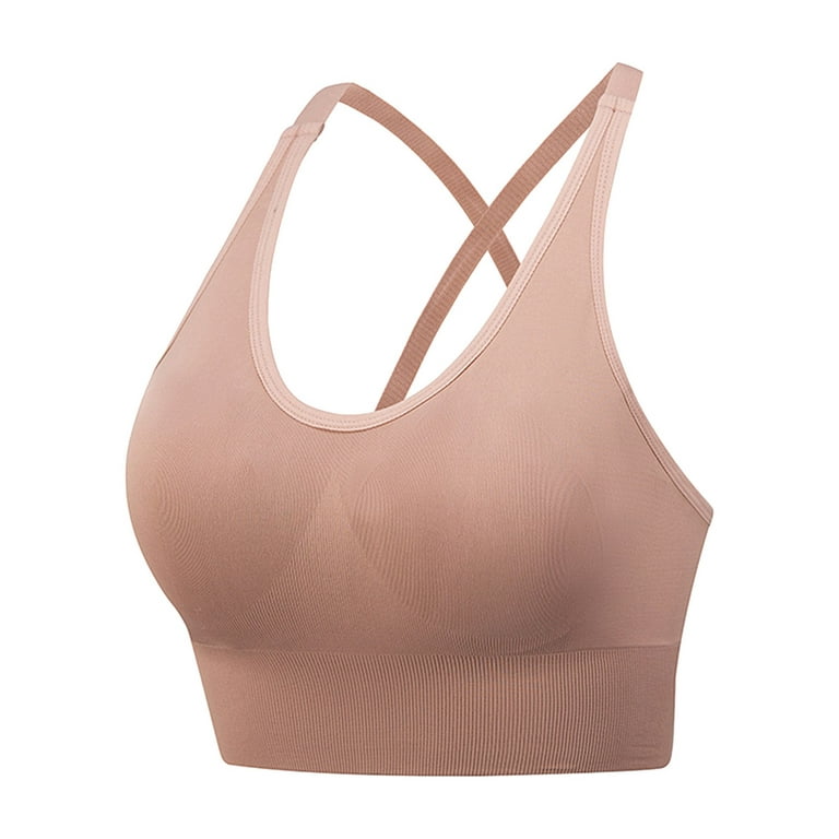 EHQJNJ Female High Impact Sports Bras for Women Large Bust Solid