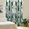 thumbnail image 2 of Ambesonne Teal 4-Panel Curtains, Curving Leaves Floral Mirage, 56"x95", Seafoam Jade Green Ivory, 2 of 3