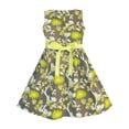 thumbnail image 2 of Girls Dress Flower Brown Sundress Summer Beach Dress 2-3 Years, 2 of 5