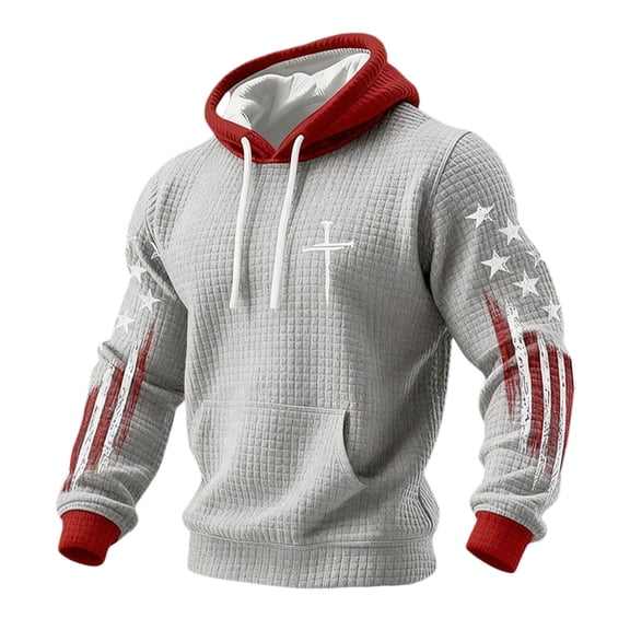 Yutgune Men's Big & Tall Graphic Pullover Hoodie, Printed Long Sleeve Hooded Sweatshirt, Sizes S-4XL