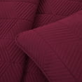 thumbnail image 4 of VCNY Home Hexa 3-Piece Burgundy Geometric Polyester Quilt Set, King, 4 of 6