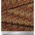 thumbnail image 3 of Soimoi Brown Cotton Cambric Fabric Tiger Animal Skin Print Fabric by the Yard 58 Inch Wide, 3 of 3