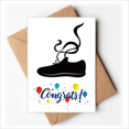 thumbnail image 1 of Men's Sports Shoes Black Outline Pattern Wedding Cards Congratulations Greeting Envelopes, 1 of 3