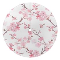 Outdoor Waterproof Tablecloth with Umbrella Hole and Zipper,Watercolor Plant Round Reusable Durable Decor Table Cover for Party Picnic Patio 60×60 Inch