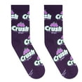 thumbnail image 4 of Crazy Socks for Women, Grape Crush Soda, Funny Colorful Prints, Medium, 4 of 6
