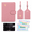 Pink, variant on RFID Blocking Passport Holder Travel Wallet Set with Tracker Slot, 6 Piece, Pink