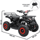 thumbnail image 4 of Cuatrimoto a Gasolina 49cc 2T Suspensión de Resorte Arranque Manual Freno de Disco Carga Máx 50 kg Hasta 40 km/h - Negro, 4 of 8
