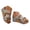 Grey, variant on Platform Slide on Sandals for Women Comfortable Cork Footbed Wedge Shoes Buckles Leather Summer Slides with Arch Support Yellow Size 9