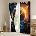 thumbnail image 3 of Homewish Universe Galaxy Curtains Pack of 2 (42x84 Each) for Boys Girls,Cosmos Planet Curtains Blackout,Psychedelic Starry Sky Bedroom Curtains,Luxury Bedroom Decor, 3 of 6